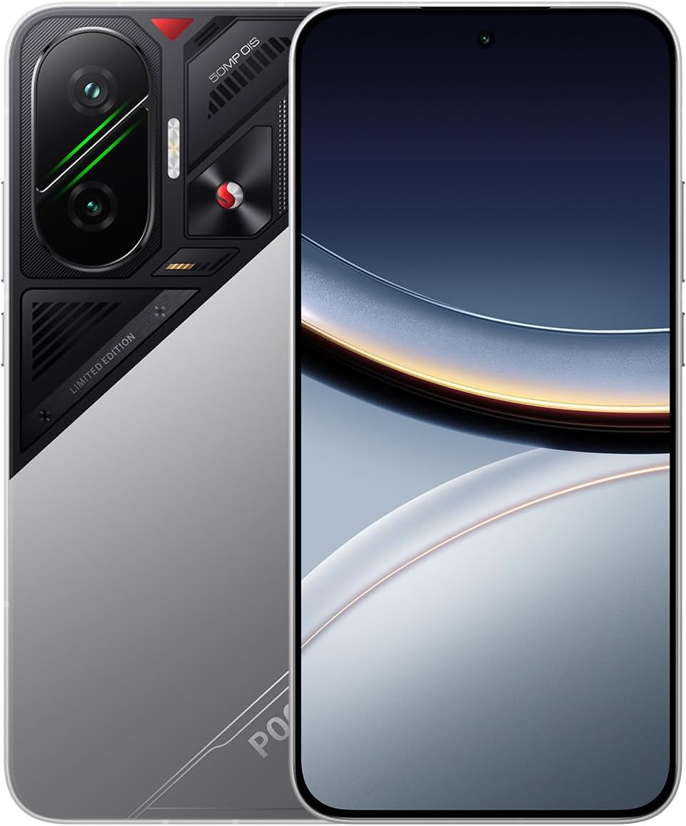 XIAOMI POCO F7 - 12 + 256 GB Smartphone, 50 MP Sony Camera with OIS, 6.83" AMOLED Screen 1.5 K at 120 Hz, Snapdragon 8s Gen 4, Hypercharge 90 W, Charger Not Included, Silver