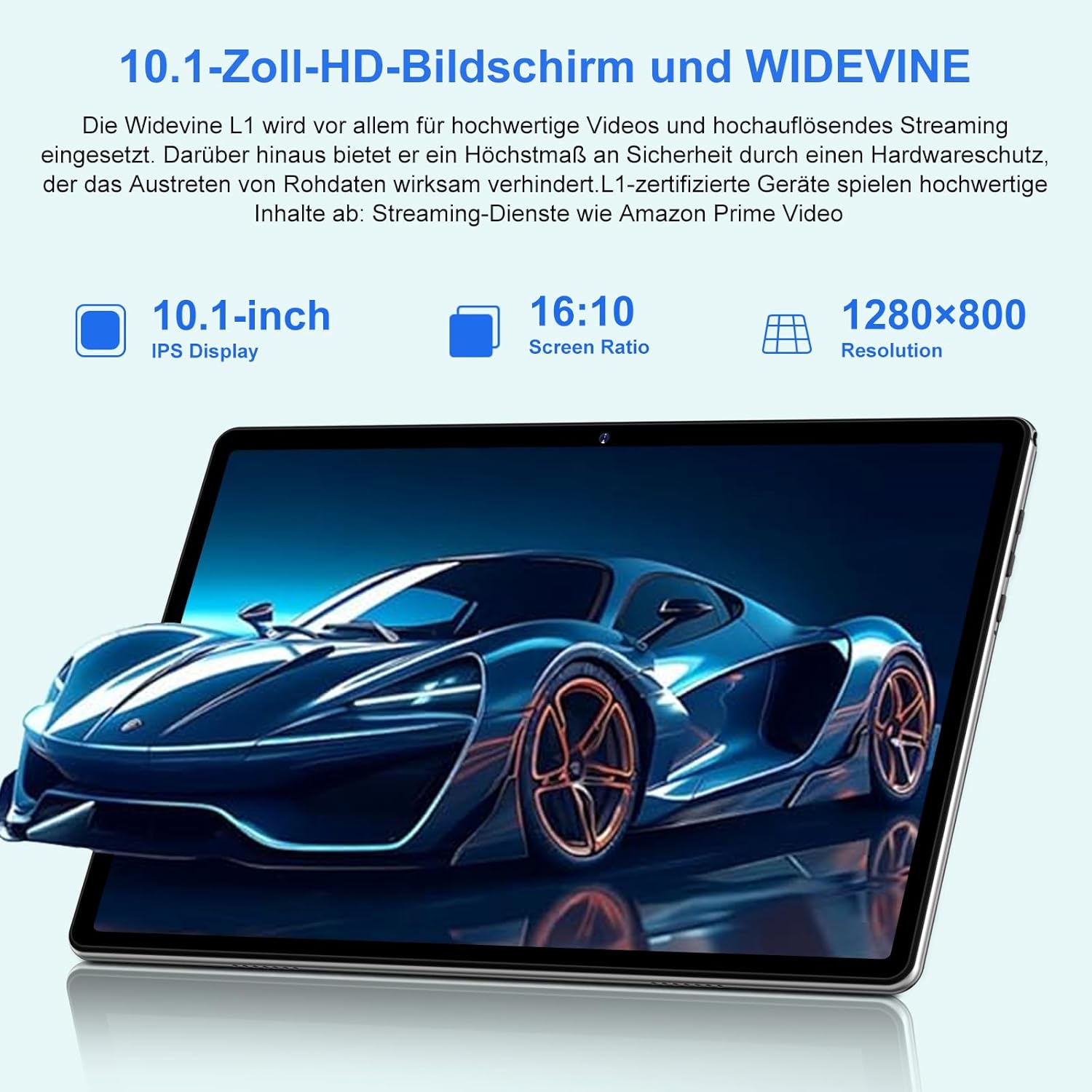 10 Inch Android Tablet with 20GB RAM+128GB ROM (TF 2TB), 5G WiFi 6, Octa-Core, GMS, Bluetooth 5, 5MP + 8MP, 1280 * 800 FHD IPS, 2.0 GHz, 2025 Newest Widevine L1 Tablet with Keyboard and Mouse - Silvery silver-11