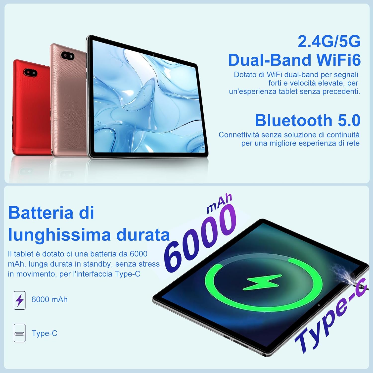 10 Inch Android Tablet with 20GB RAM+128GB ROM (TF 2TB), 5G WiFi 6, Octa-Core, GMS, Bluetooth 5, 5MP + 8MP, 1280 * 800 FHD IPS, 2.0 GHz, 2025 Newest Widevine L1 Tablet with Keyboard and Mouse - Silvery silver-11