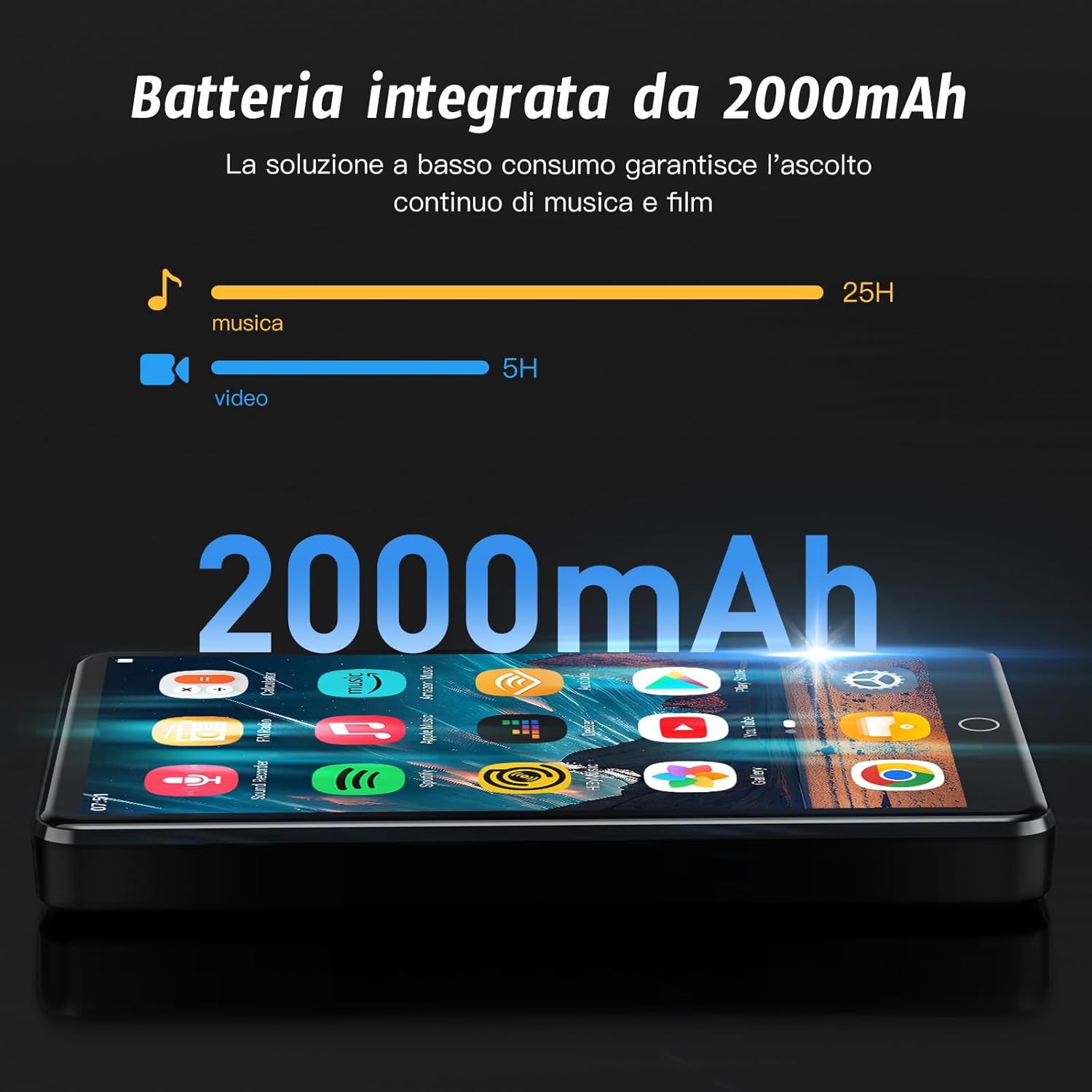 160GB MP3 Player with Bluetooth and WiFi, 4.02" IPS HD Touch Screen MP4 Player with Speakers, Kids Music Player with Android 13 OS, MP4 MP3 Player with Play Store