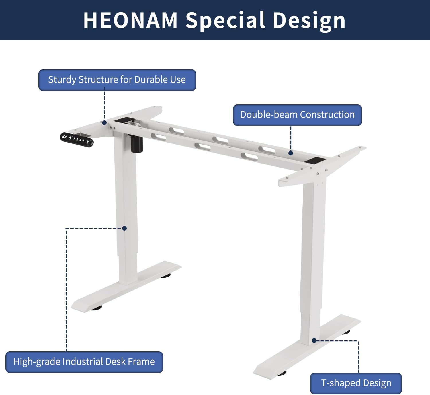 55 Inch Computer Desk with Power Outlets and USB Ports, Large Office Desk for Home Office, Modern Writing Table with Sturdy Frame Oak+white 55 x 24''