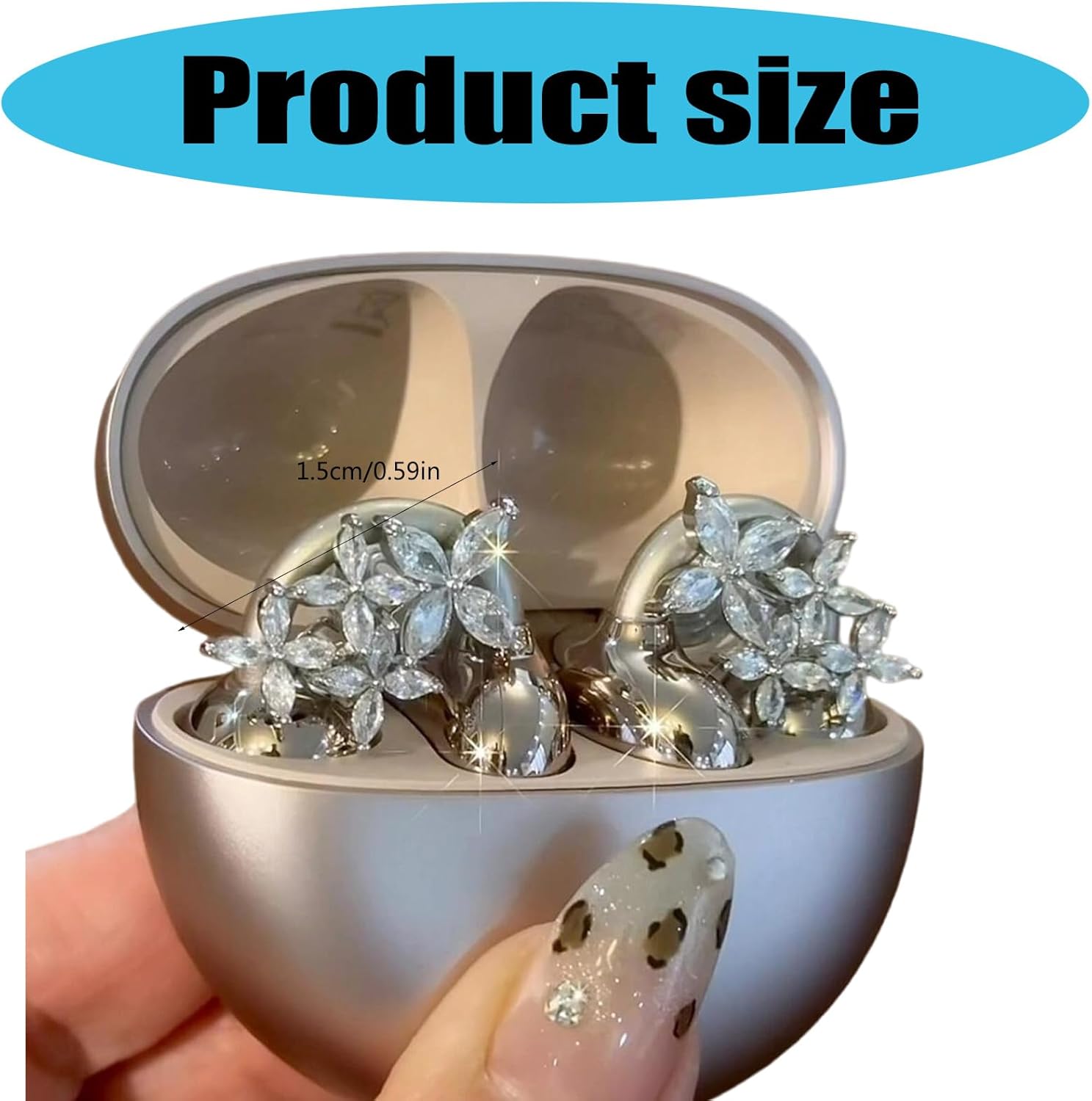 Adjustable Headphone Clip, Metal Clip, Fits Most Earphones, 4-8mm