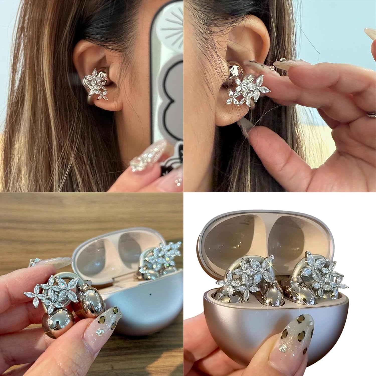 Adjustable Headphone Clip, Metal Clip, Fits Most Earphones, 4-8mm