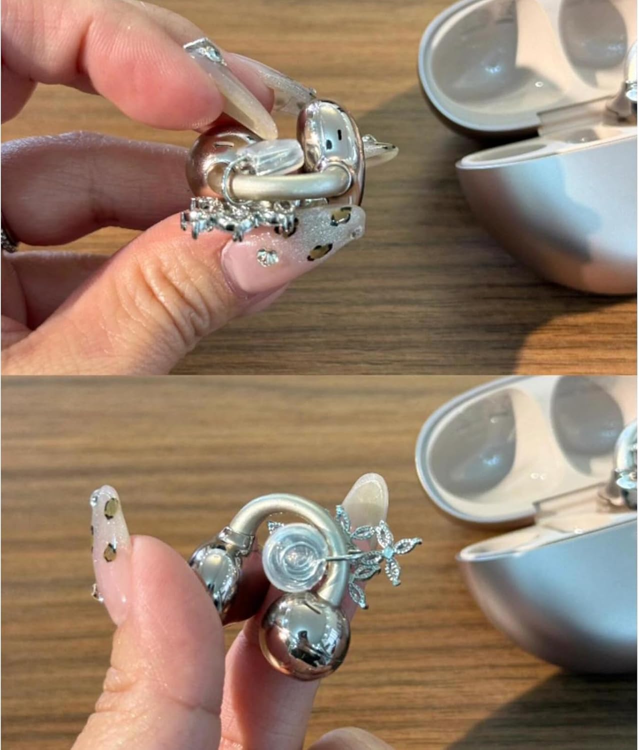 Adjustable Headphone Clip, Metal Clip, Fits Most Earphones, 4-8mm Left Headphone Clamp