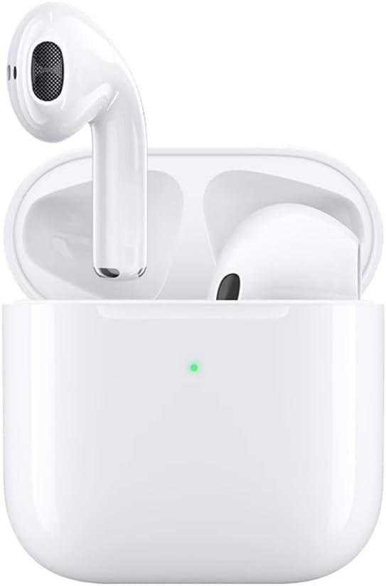 Airpots Bluetooth Headphones, Bluetooth 5.3 Earphones, In Ear Wireless Earphone with HD HiFi Stereo Microphones and Touch Control, IPX7 Waterproof Air Buds Pods for IOS/Android/Samsung/Huawei