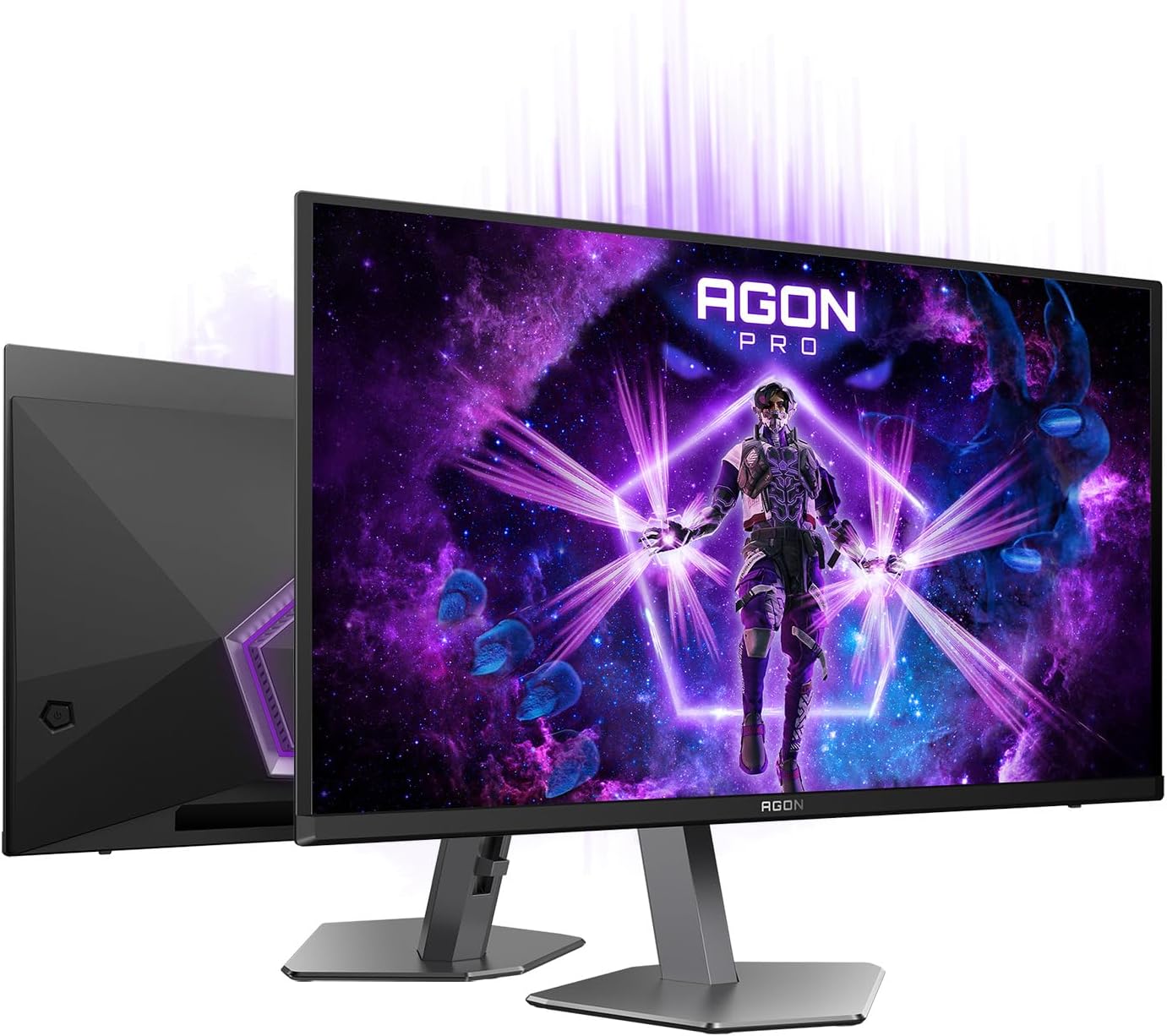 AOC AG276QKD2 26.5 inch WQHD Monitor, 500Hz, 0.03ms, Adaptive Sync, FreeSync Prem., G-Sync Comp., height adjustment, speakers, (2560x1440 HDMI 2x 2.1 DP USB Hub) Black/Dark Gray 27" QHD QD-OLED 500Hz Flat GSync