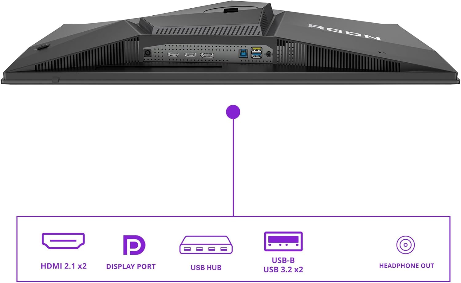 AOC AG276QKD2 26.5 inch WQHD Monitor, 500Hz, 0.03ms, Adaptive Sync, FreeSync Prem., G-Sync Comp., height adjustment, speakers, (2560x1440 HDMI 2x 2.1 DP USB Hub) Black/Dark Gray 27" QHD QD-OLED 500Hz Flat GSync