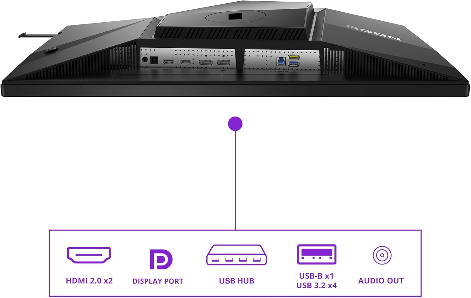 AOC Agon PRO AG276FK 27 inch FHD gaming monitor, 520 Hz, 1 ms GtG, Adaptive Sync., G-Sync comp., HDR400 2x HDMI, 1x DisplayPort 1.4, USB Hub black/grey, IPS, Gsync/FreeSync 27" FHD Fast IPS 520Hz Flat GSync