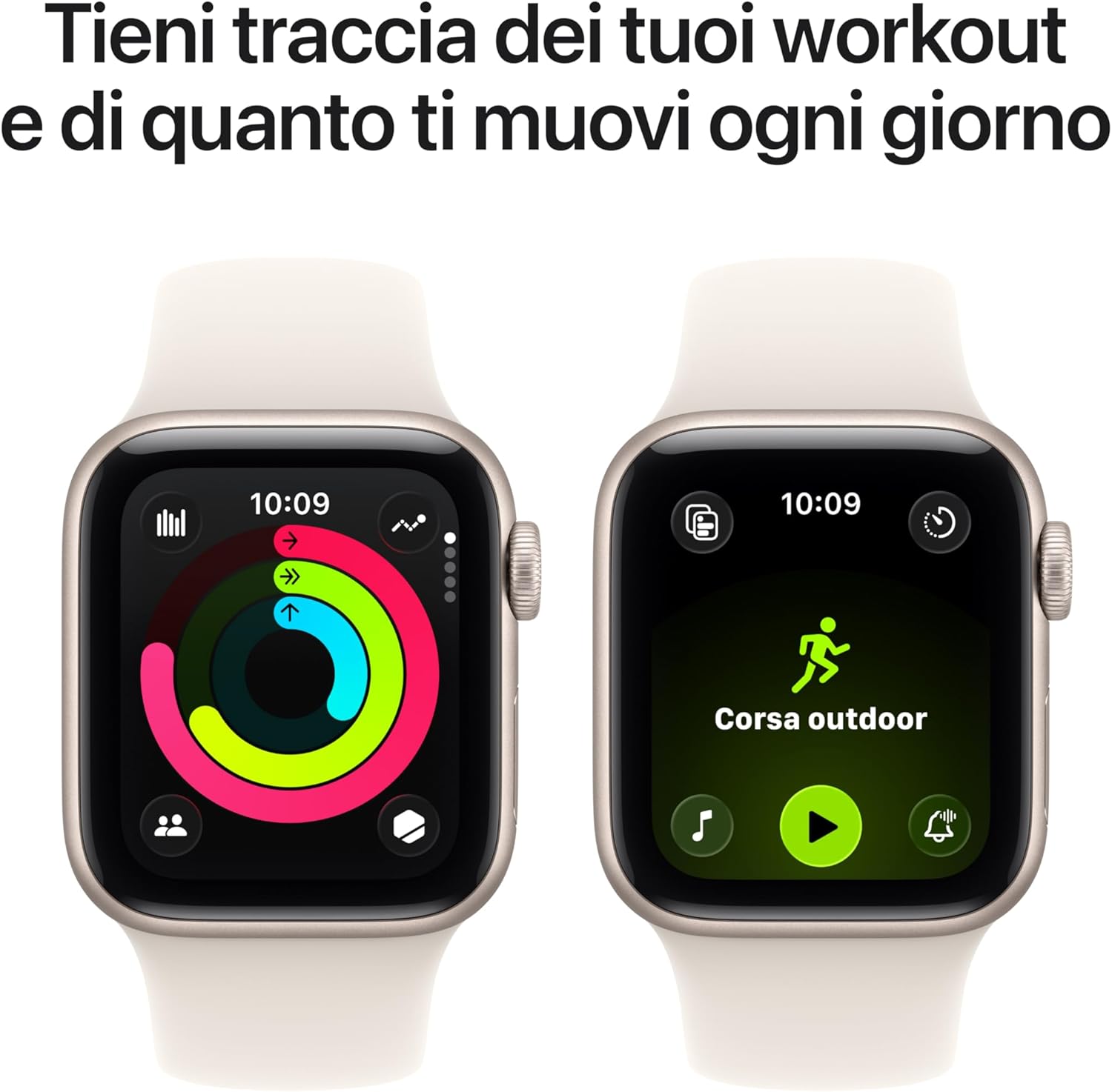 Apple Watch SE 3 GPS, 40 mm Galaxy aluminum case with Galaxy Sport strap - S/MS/M - Adjustable for wrists from 130-180 mm 40 mm Galaxy case