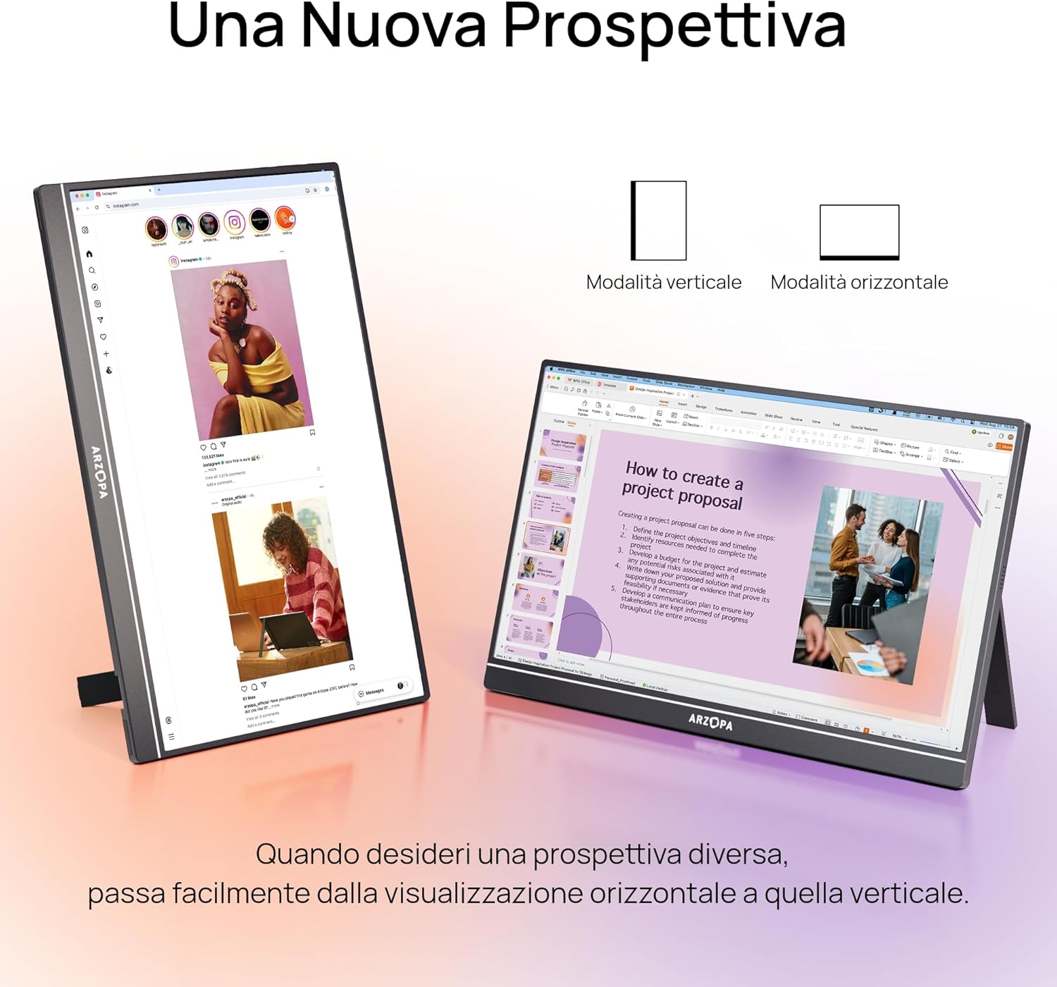 ARZOPA Portable Monitor 16.1" IPS 100% sRGB | FHD 1080P Screen | HDR10 | Ultra Thin 9.3mm | Built-in Speakers | Plug & Play for Laptop, PC, Mac, Console - Z1C