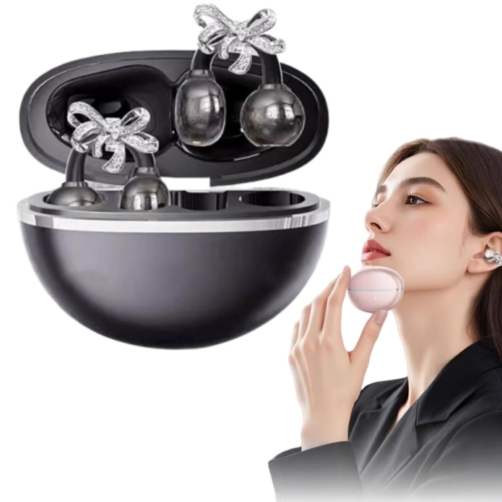 Bluetooth 6.0 Wireless Clip-on Earphones with Detachable Butterfly Earrings, IPX5 Waterproof, 50 Hours Playtime, Jewelry, Party Gifts for Women 1 Set Black