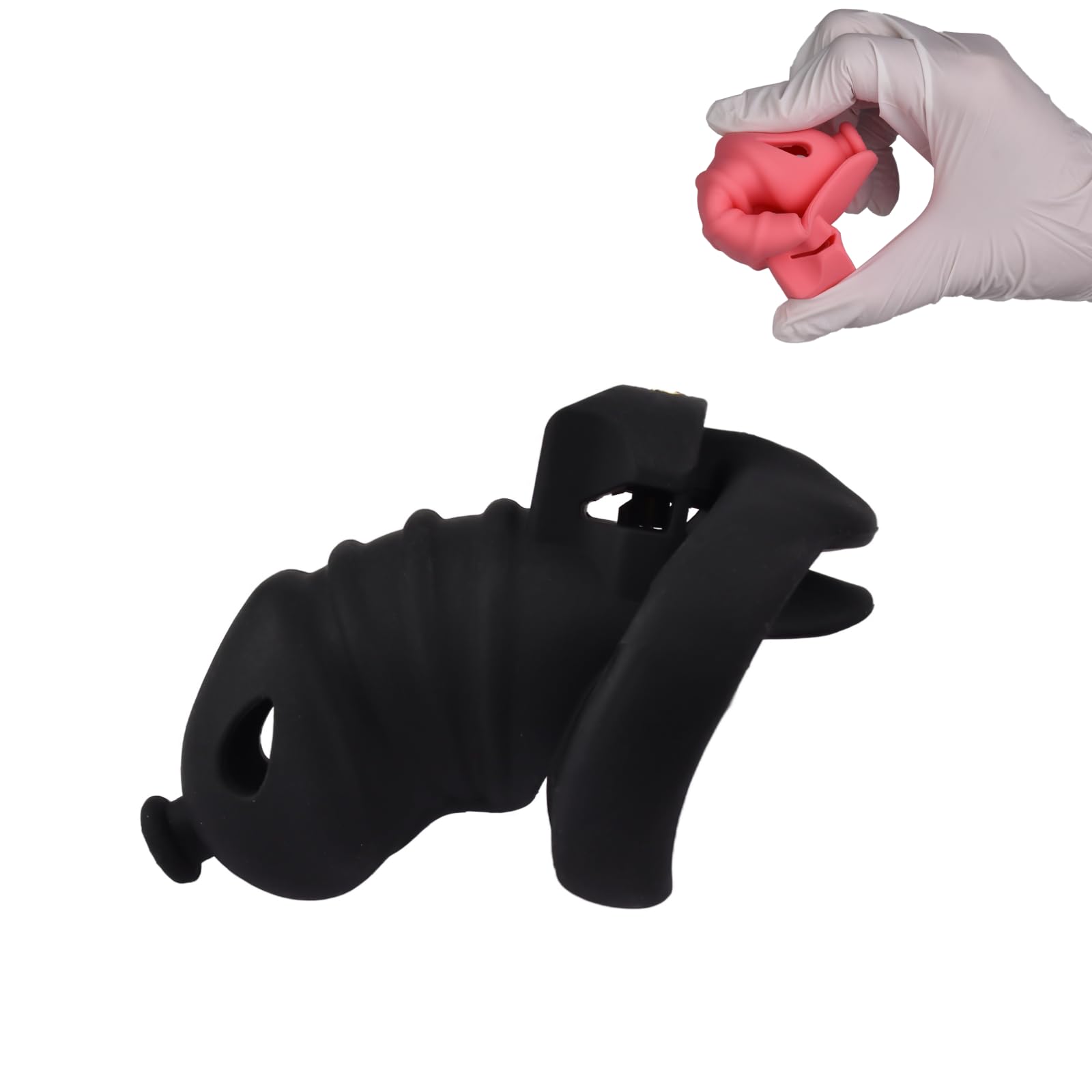 Cage for fitness exercises in silicone, soft and light, combinable with metal tubes-ITA365 Black short