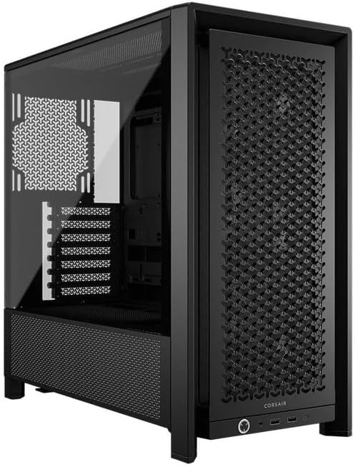 CORSAIR 4000D RS Frame Modular High Airflow Mid-Tower PC Case – 3X CORSAIR RS Fans – InfiniRail Fan Mounting System – Fits Multiple 360mm Radiators – Reverse Connector Motherboard Compatible – Black FRAME 4000D RS Black
