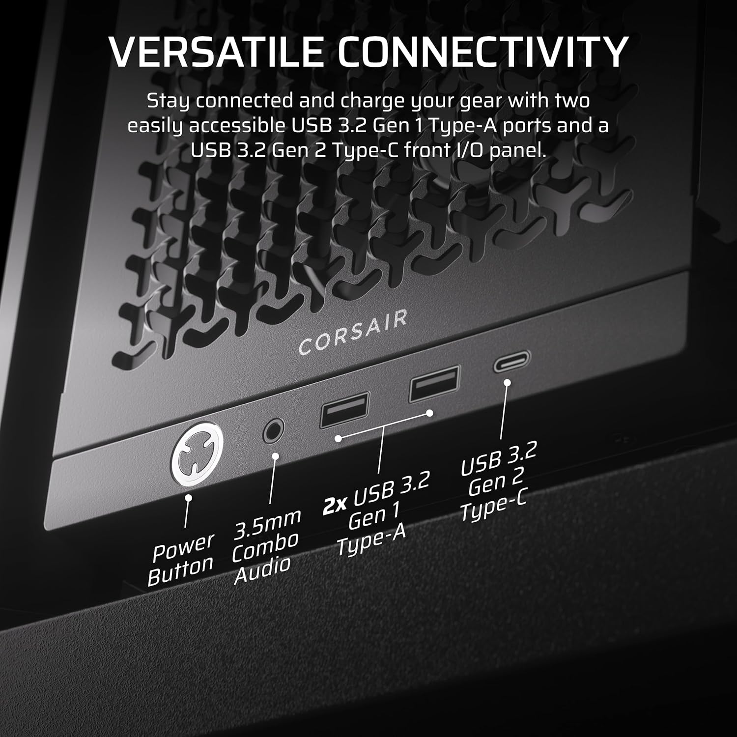 CORSAIR 4000D RS Frame Modular High Airflow Mid-Tower PC Case – 3X CORSAIR RS Fans – InfiniRail Fan Mounting System – Fits Multiple 360mm Radiators – Reverse Connector Motherboard Compatible – Black FRAME 4000D RS Black