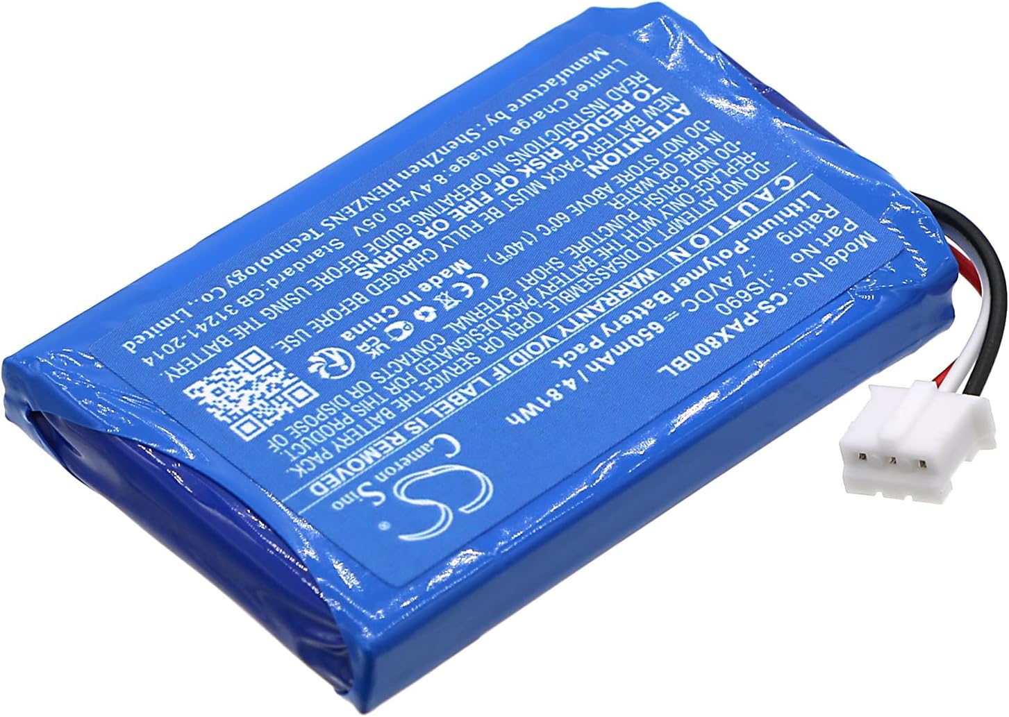 CS Cameron Sino 650mAh / 4.81Wh Replacement Battery for Pax Q80, IS690