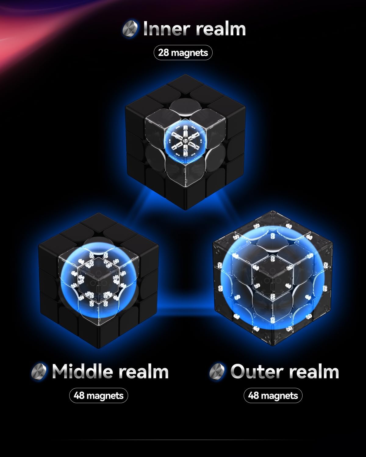 Cuberspeed Gan 16 Maglev max 3x3 Speed Cube GAN16 Maglev Max UV Coated Magic Cube Puzzle