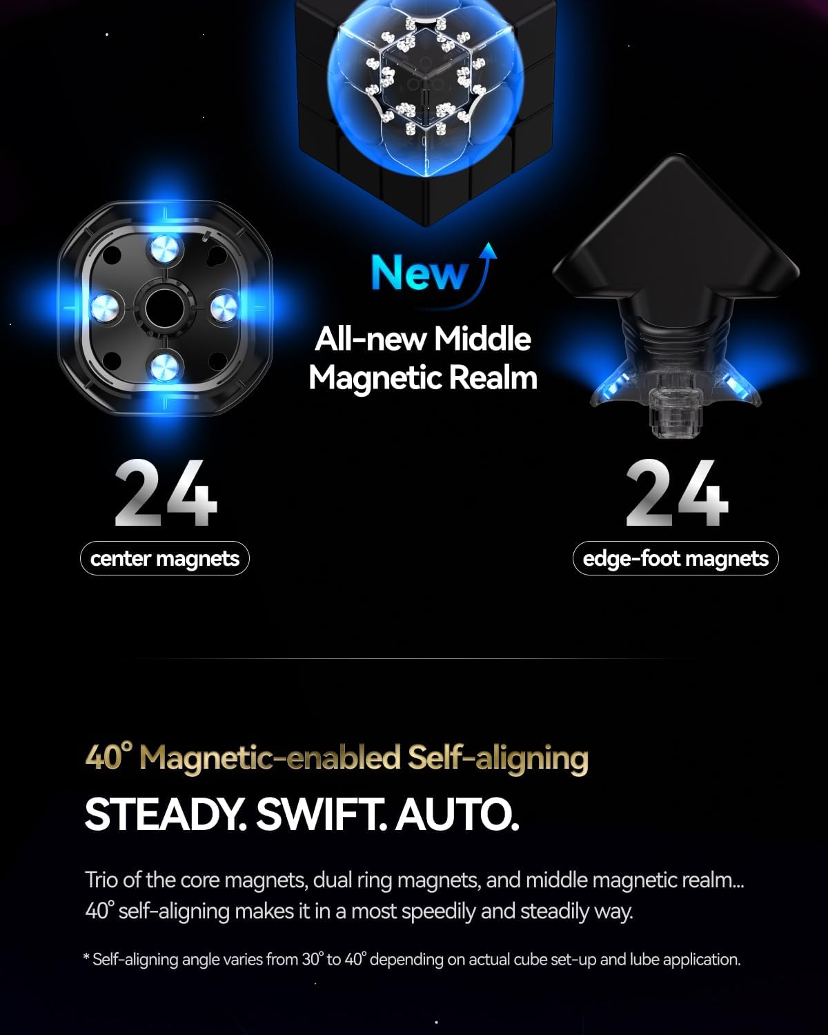 Cuberspeed Gan 16 Maglev max 3x3 Speed Cube GAN16 Maglev Max UV Coated Magic Cube Puzzle