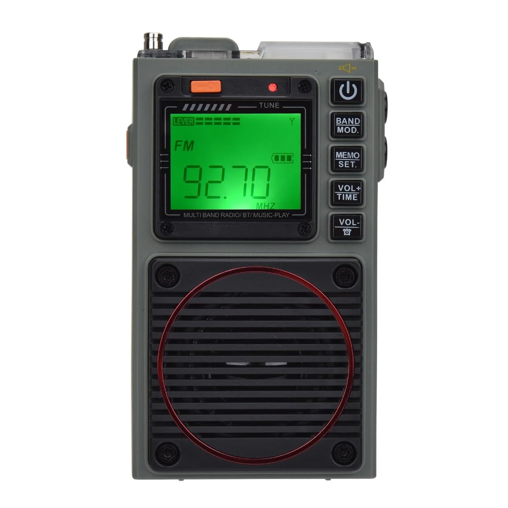 DollaTek DAB/DAB+ FM VHF AM SW WB Band Radio Portable Shortwave Radio Support App Intelligent Remote Bass Stereo SOS Alarm