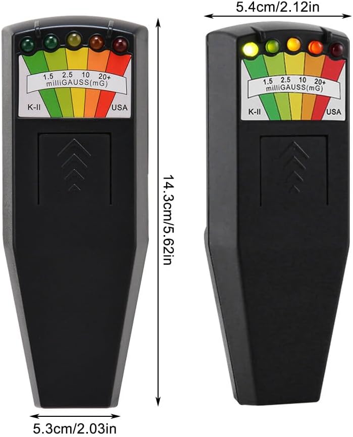 EMF Detector, Portable K2 Ghost Detector, 5 LED EMF Ghost Detector K2, K2 EMF Detector, for Office, Home, Ghost Hunting, Black