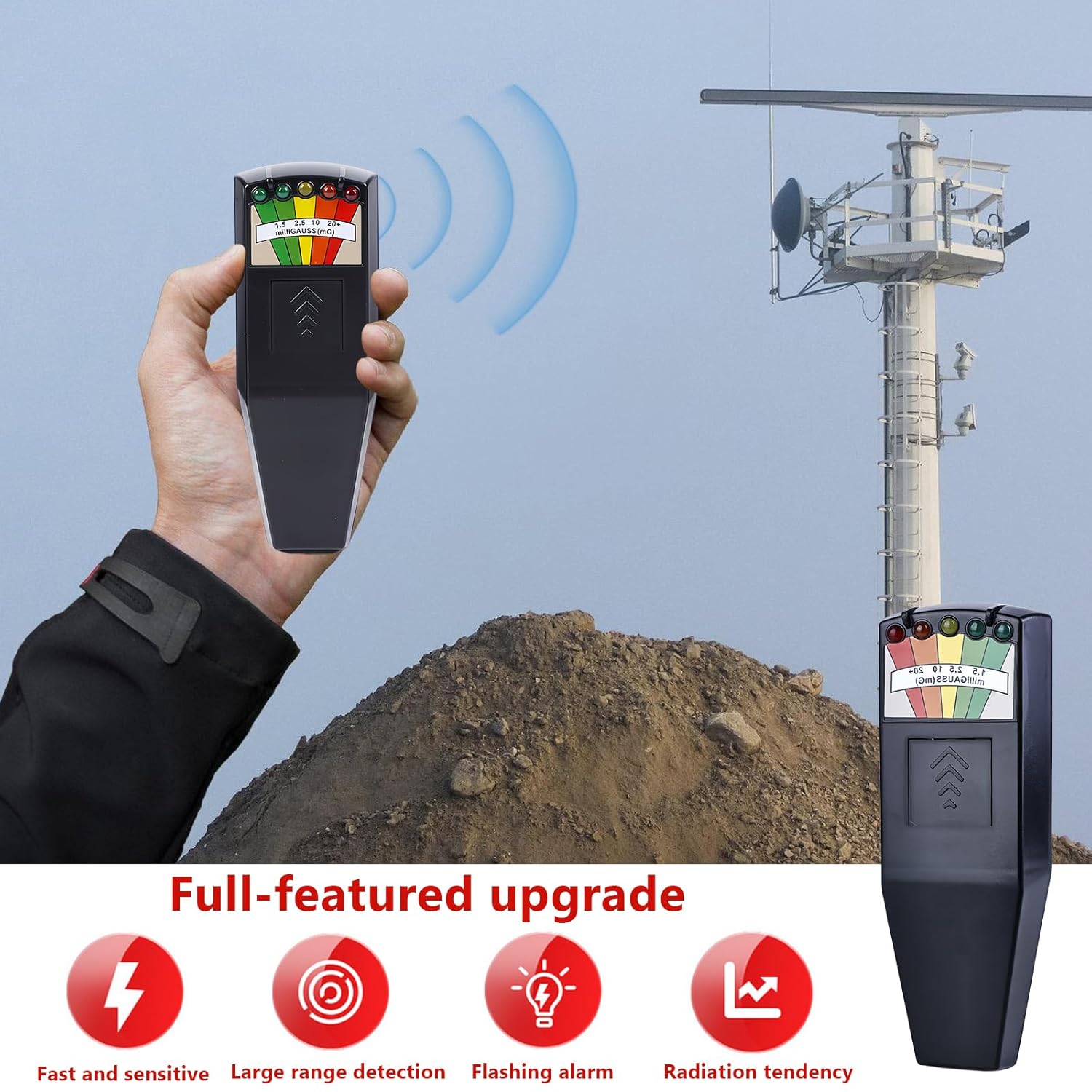 EMF Meter, K2 EMF, EMF Magnetic Field, Radiation Detector, Electromagnetic K2, Ghost Hunting Paranormal Equipment Tester