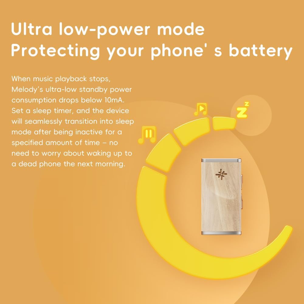 FiiO Snowsky Melody Portable DAC Headphone Amplifier with 4.4mm and 3.5mm Headphone Outputs, Support DSD256, 10-Band PEQ for Android/iOS/Mac/Windows (Macle) Maple