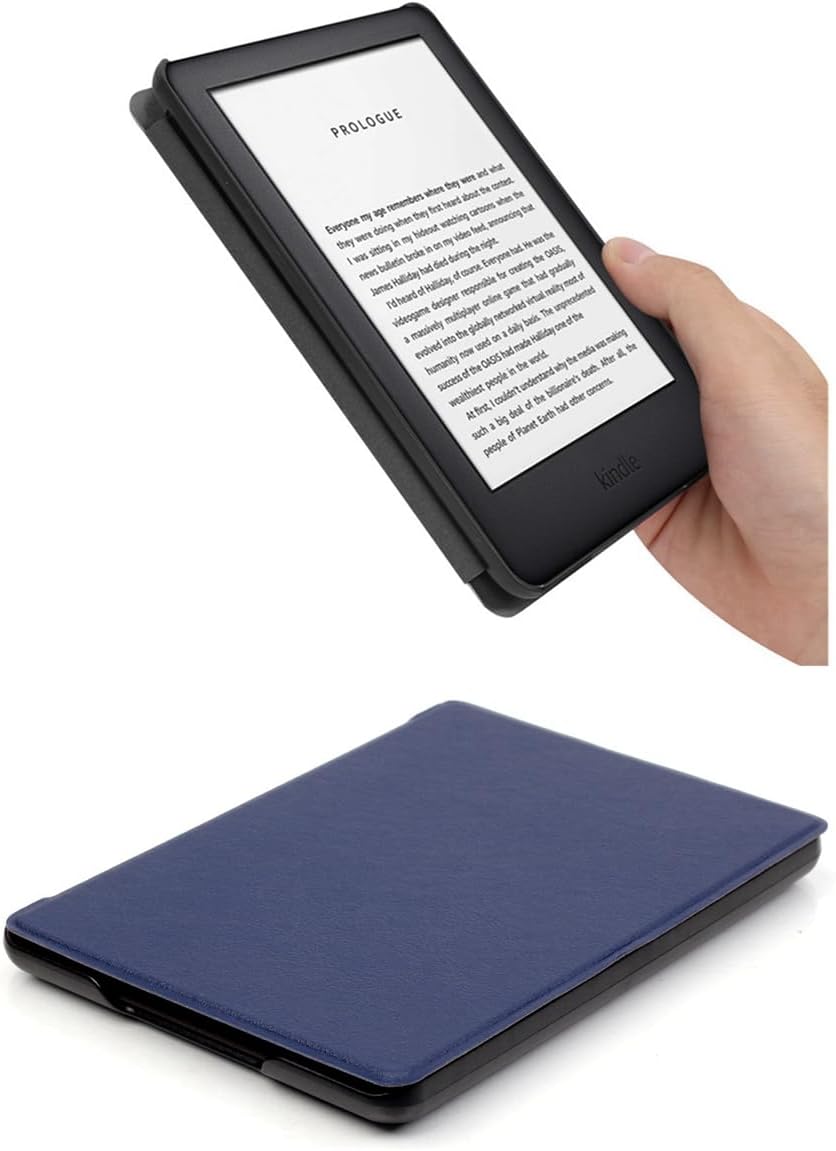 Flyorigin Case for 6" Amazon Kindle (2019, Model: J9G29R) 10th Generation PU Leather Case for Amazon Kindle (10th) Kindle Sleep/Wake Smart Case Kindle (10th -2019) Navy blue