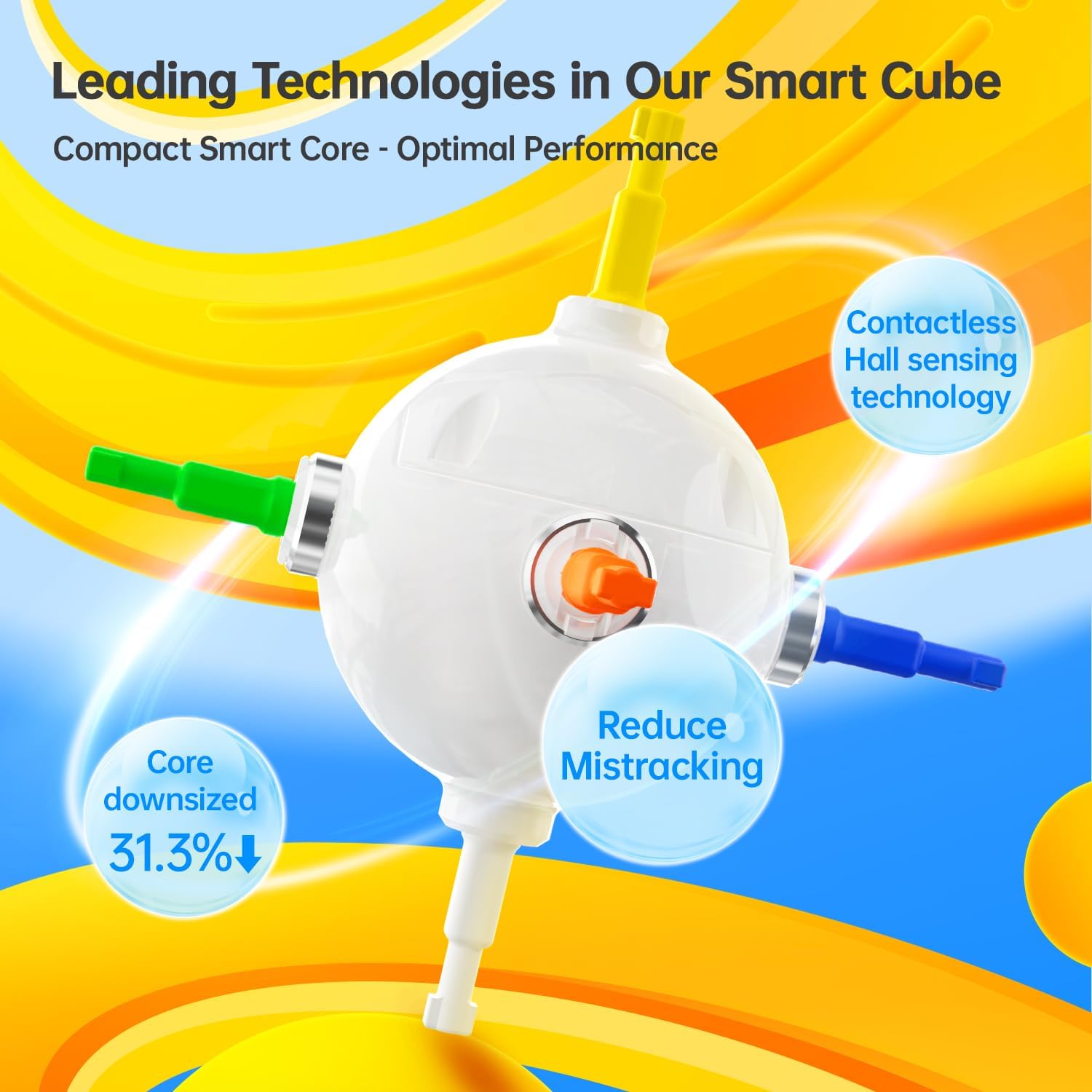 GAN 356iCarry2 3x3 Magnetic Smart Magic Cube, Smart SpeedCube with 700h of Autonomy and Real-Time Monitoring, Online Game Mode with APP