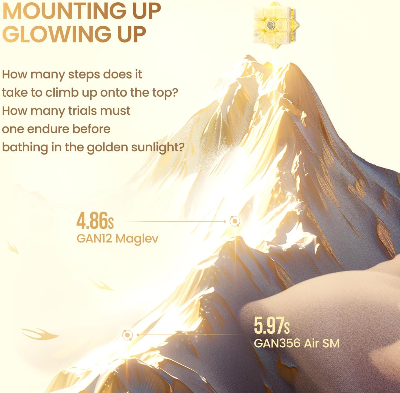 GAN Maglev - 15 pcs Speed Cube 3 x 3 Magnetic Magic Cubes, Wing-shaped Number Attack, IPG/GES+/Visible Magnet, Upgraded Version Magic Cube (Limited Edition)