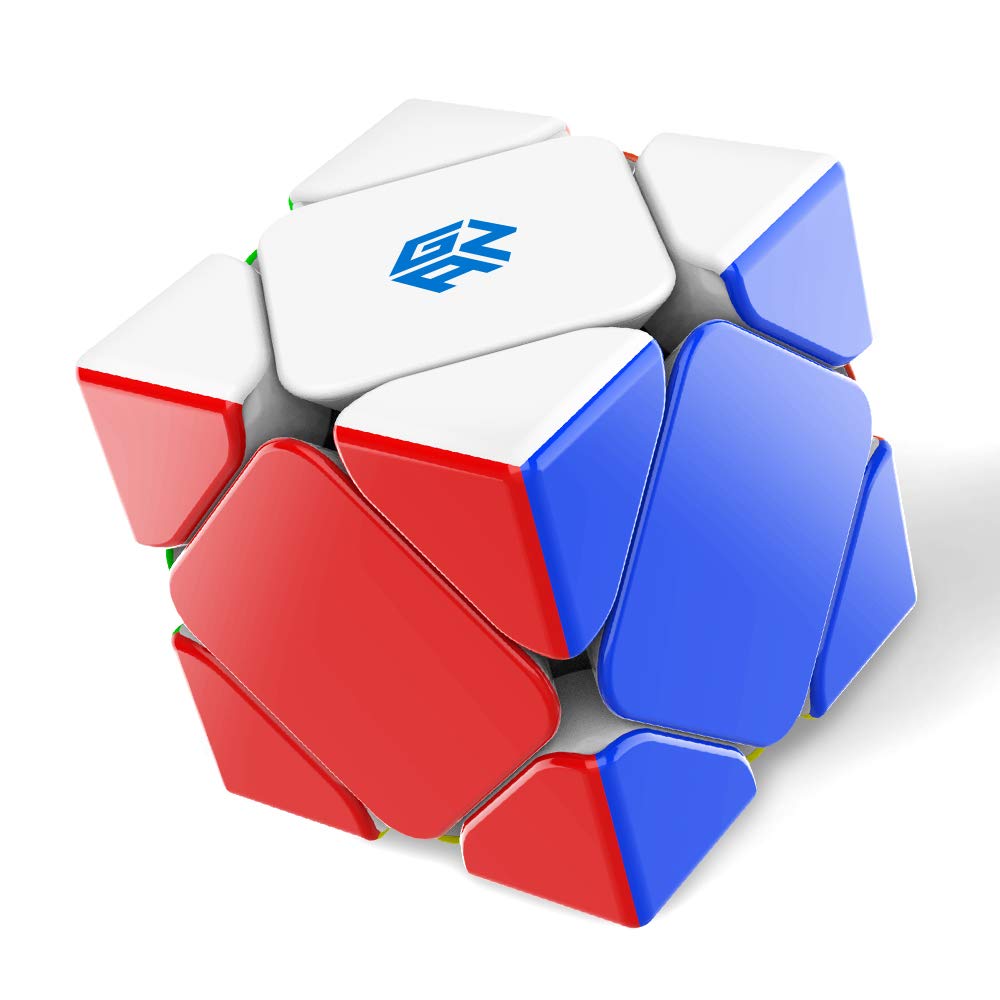 GAN Skewb Speed Cube Professional 3x3 Magnetic Skewb Cube, Oblique Rotation Speed Cube Lightweight Design 8 Built-in Magnets, Suitable for Beginners and Children, As Well as a Gift Standard Version(8M)