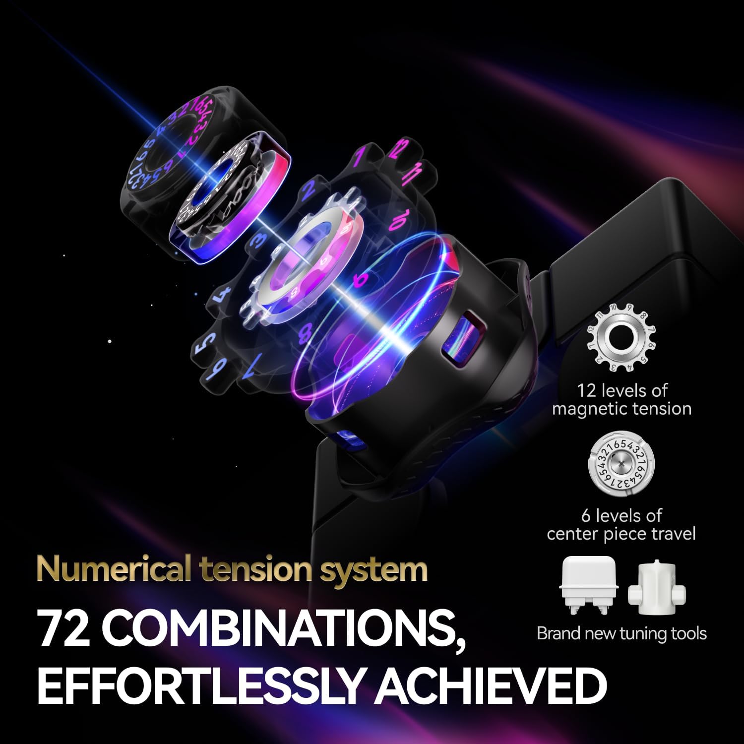 Gan16 Maglev Max Speed Cube 3x3 Magnetic Cube Gan, 124 Magnetic Points Professional Cube For Speedcubing 72 Levels of Voltage Regulation, Suitable for Beginners and Professional Players