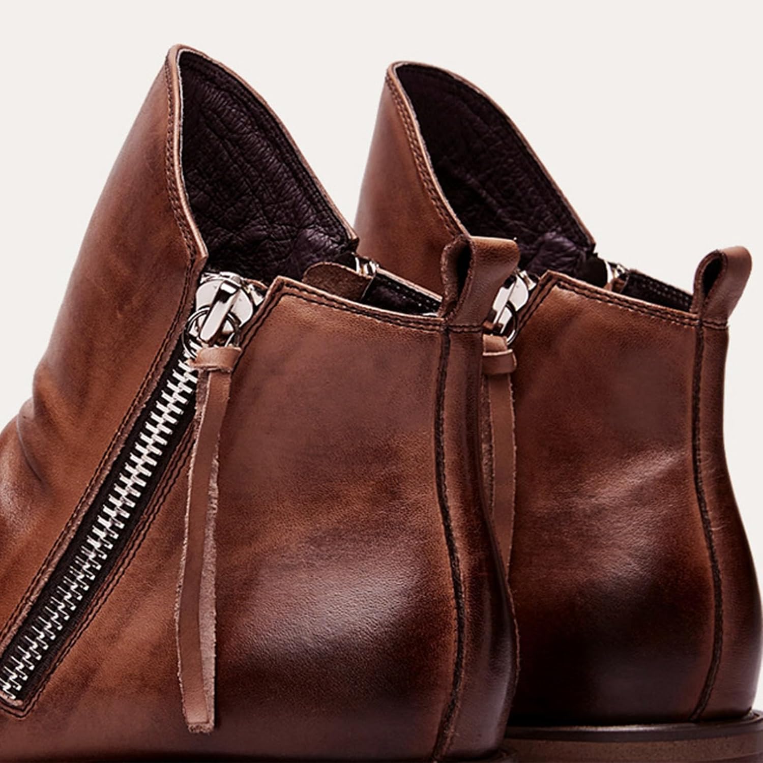 Generisch Men's Shoes High Top Elastic Sport Shoes Fashion Casual Shoes Mens Plus Size Ankle Boots Men's Shoes 10.5 43 EU Brown