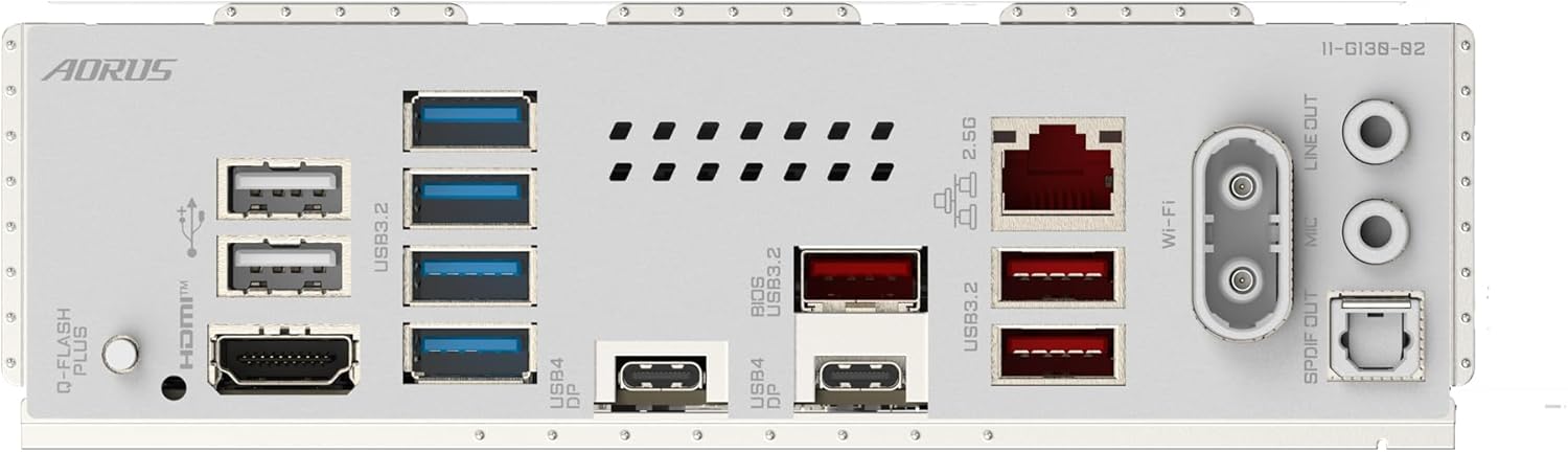 GIGABYTE X870E AORUS PRO ICE Motherboard - Supports AMD Ryzen 9000 CPU, 16+2+2 Phase Digital VRM, up to 8000MHz DDR5 (OC), 3xPCIe 5.0, Wi-Fi 7, 2.5GbE LAN, USB 4
