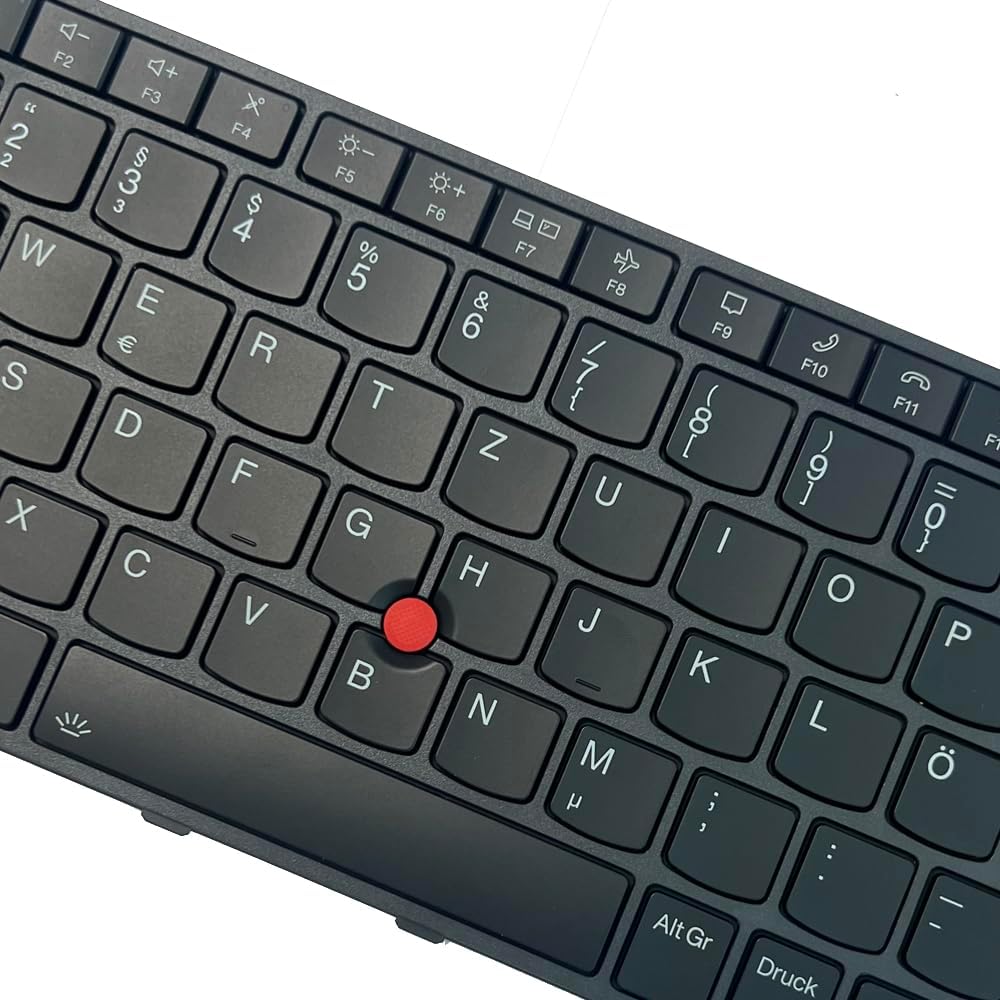 Gintai Backlit Keyboard Layout for Lenovo ThinkPad T14 / P14s / L14 Gen 3, L14 / T14 / P14s Gen 4 Keyboard Laptop Backlit Keyboard Black (DE/German/German) DE/German/Allemand