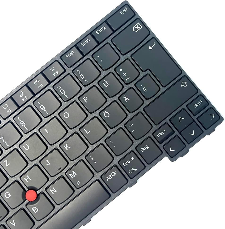 Gintai Backlit Keyboard Layout for Lenovo ThinkPad T14 / P14s / L14 Gen 3, L14 / T14 / P14s Gen 4 Keyboard Laptop Backlit Keyboard Black (DE/German/German) DE/German/Allemand