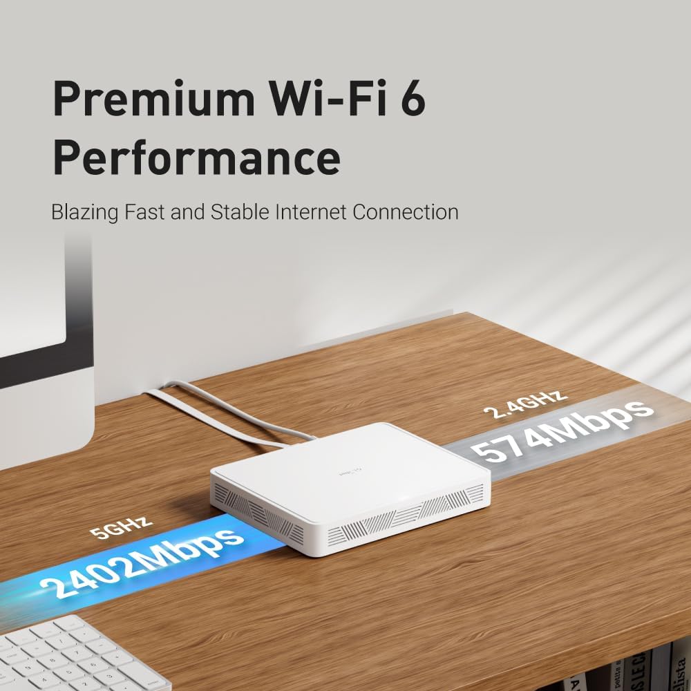 GL.iNet GL-B3000 (Marble) Wireless WiFi 6 Router with Wall-Mountable Photo Frame, Dual-Band AX3000, OpenVPN & WireGuard, Bark & AdGuard Home Parental Controls, OpenWrt, 3 Gigabit Ethernet Ports