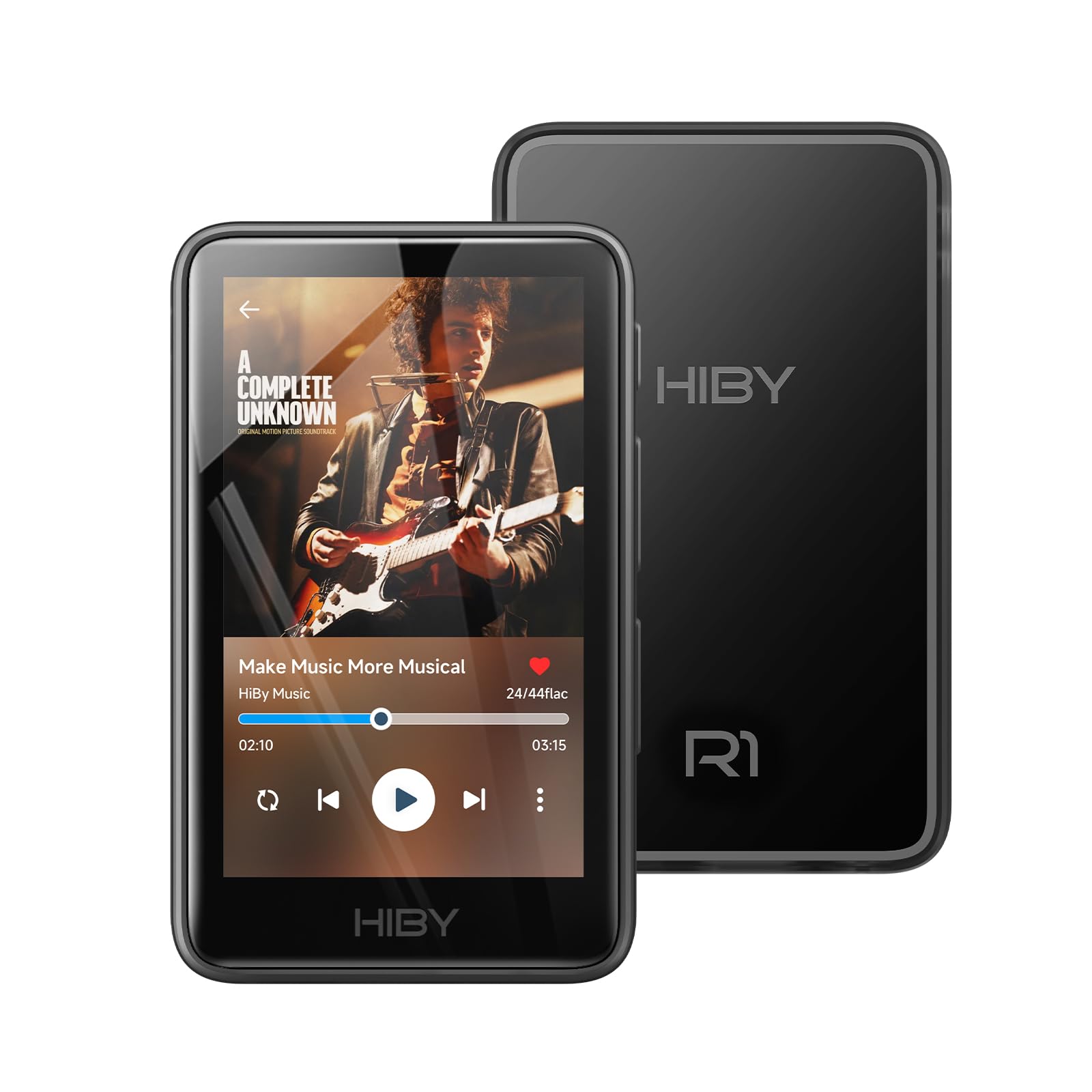 HiBy HiFi R1 MP3 Player with Bluetooth 5.1 Tidal Qobuz DSD 256 Native Lossless Music Player with Touchscreen/Hi-Res Audio Certified/MSEB Tuning/2TB Expanded Memory Standard Black