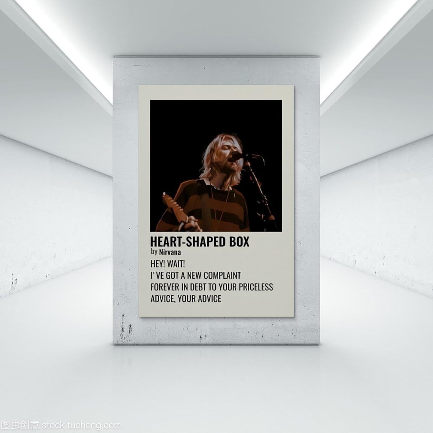 HRUERYWRBTT Kurt Cobain Aesthetic Poster Canvas Wall Art Vintage Decor for Living Room Bedroom 30x45cm No Frame Style 12x18inch(30x45cm) Unframe Style