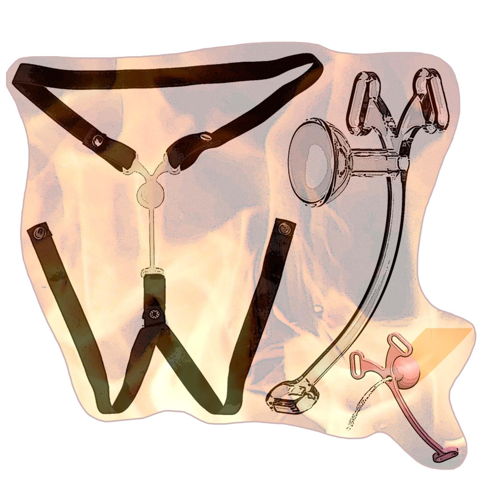 Inverted Protective Cage Fitness Accessories, Adjustable Yoga Belt Male Protection Set -A33IT (Transparent)