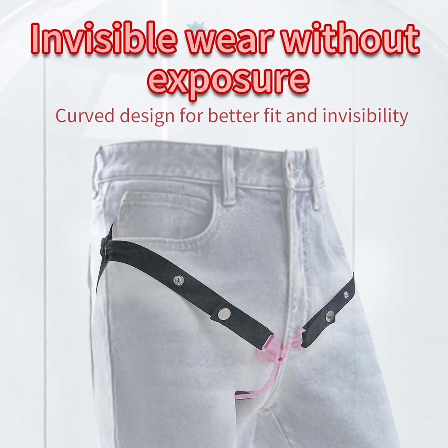 Inverted Protective Cage Fitness Accessories, Adjustable Yoga Belt Male Protection Set -A33IT (Transparent)