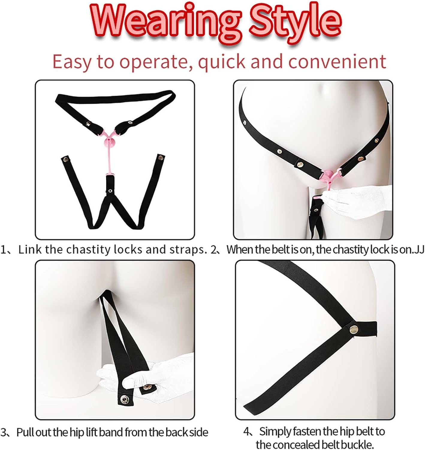 Inverted Protective Cage Fitness Accessories, Adjustable Yoga Belt Male Protection Set -A33IT (Transparent)