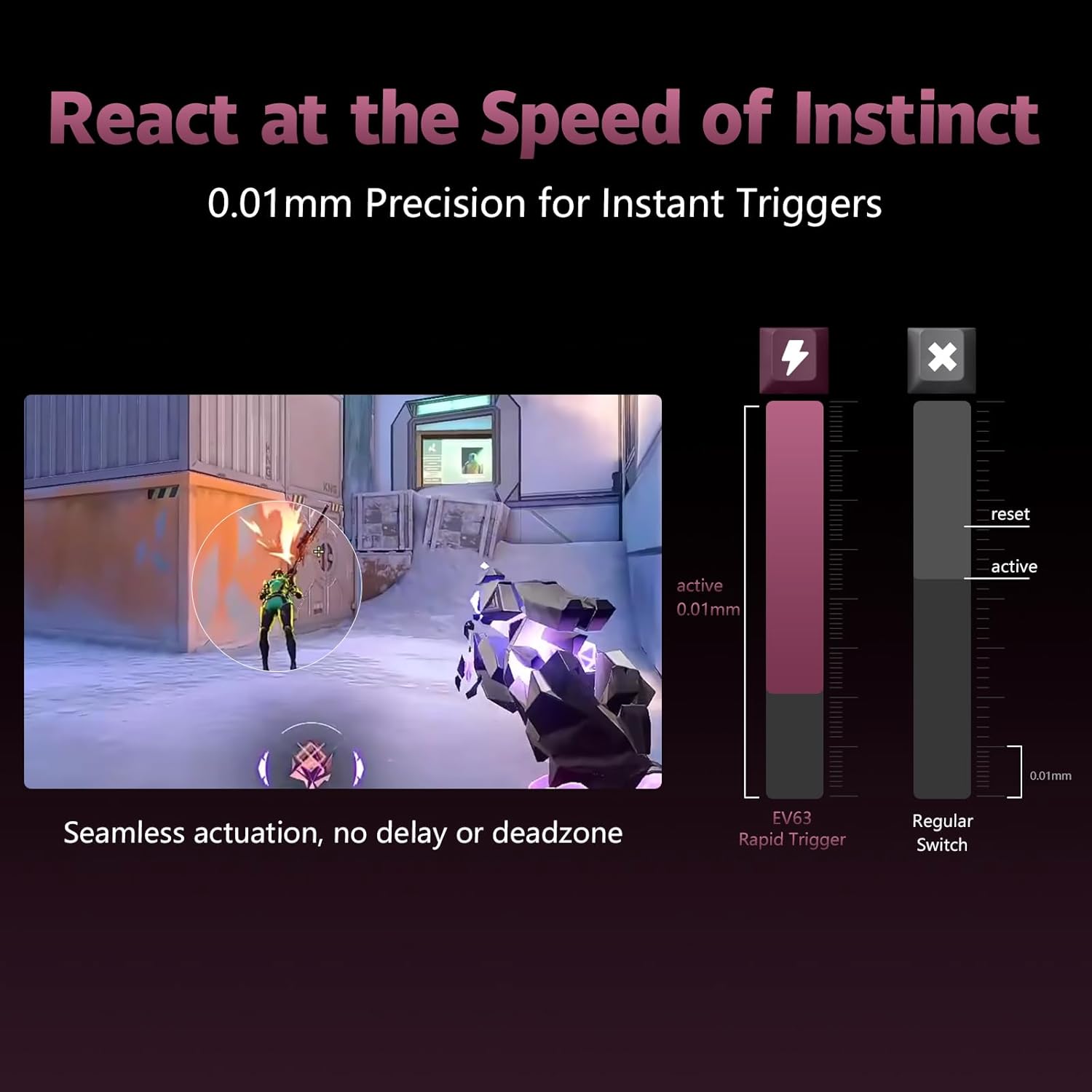 IQUNIX EV63 Hall Effect Magnetic Gaming Keyboard 60% | 0.01mm Rapid Trigger, Adjustable Actuation, 0.125ms Latency, Hot-Swap, SOCD, RGB, Aluminum with Forged Carbon (Dark Side)