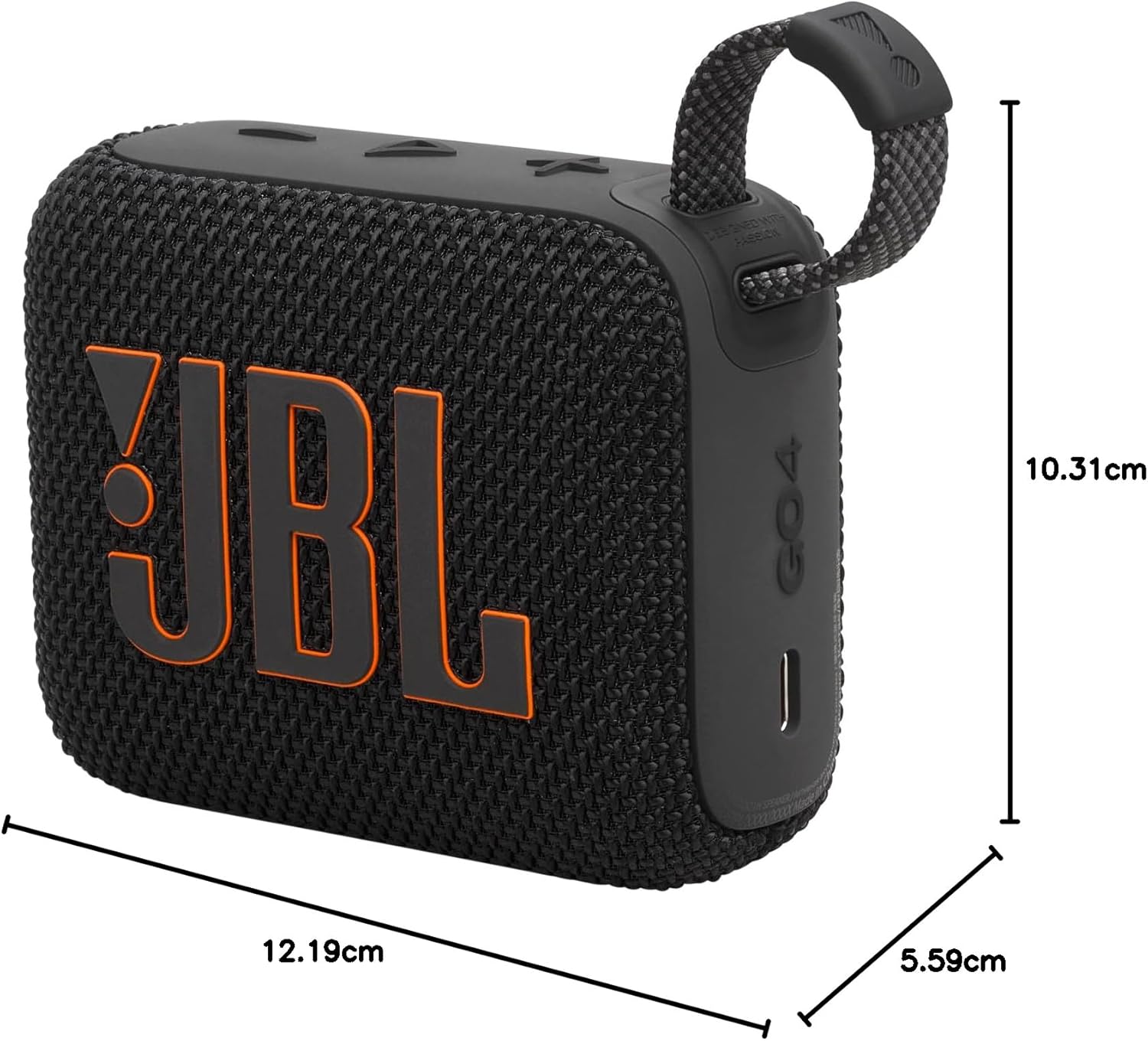 JBL GO 4 Portable Bluetooth Speaker, Wireless Speaker with Compact Design, Waterproof and Dust Resistance IP67, up to 7 h of battery life, USB, Compatible with JBL Portable App, Black