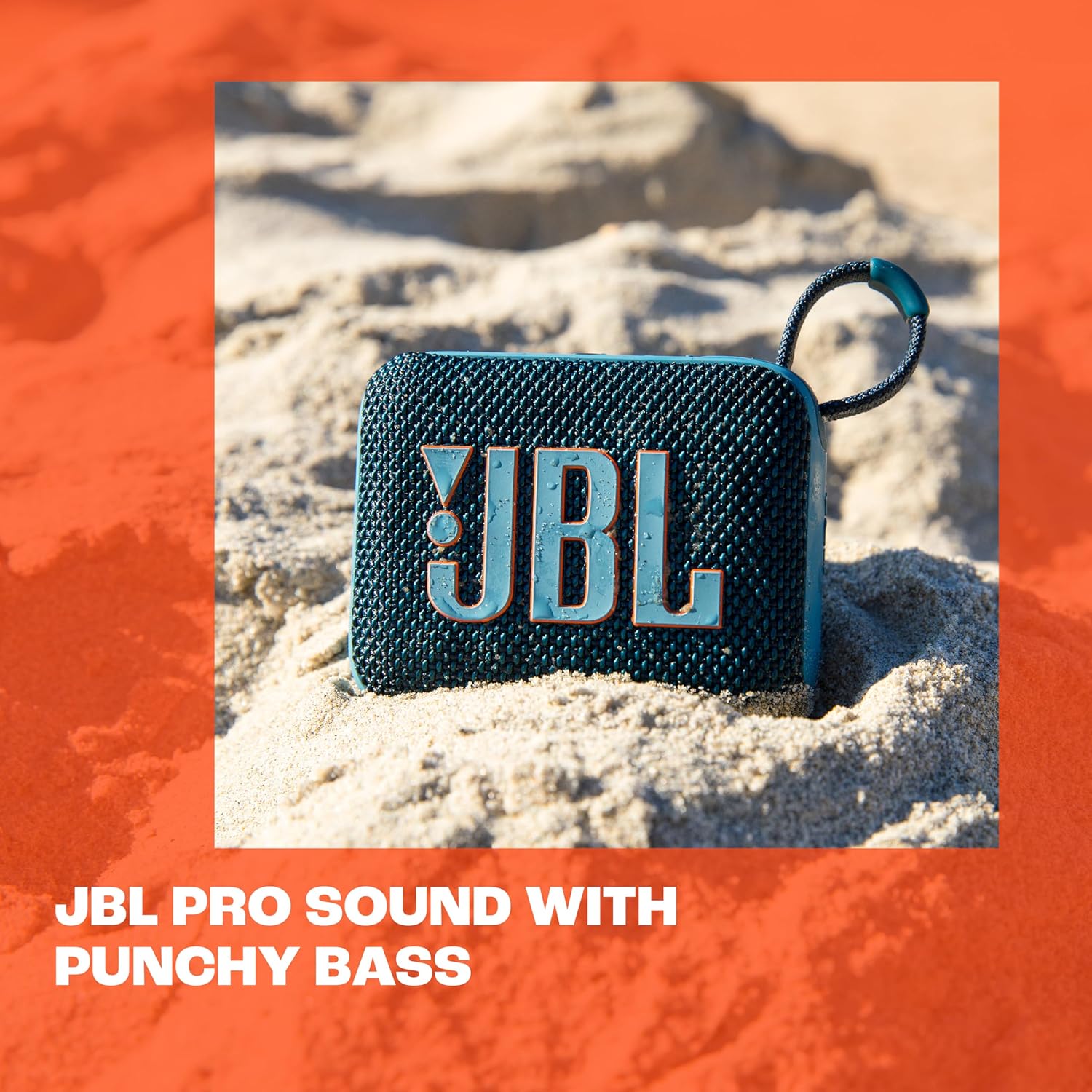 JBL GO 4 Portable Bluetooth Speaker, Wireless Speaker with Compact Design, Waterproof and Dust Resistance IP67, up to 7 h of battery life, USB, Compatible with JBL Portable App, Black