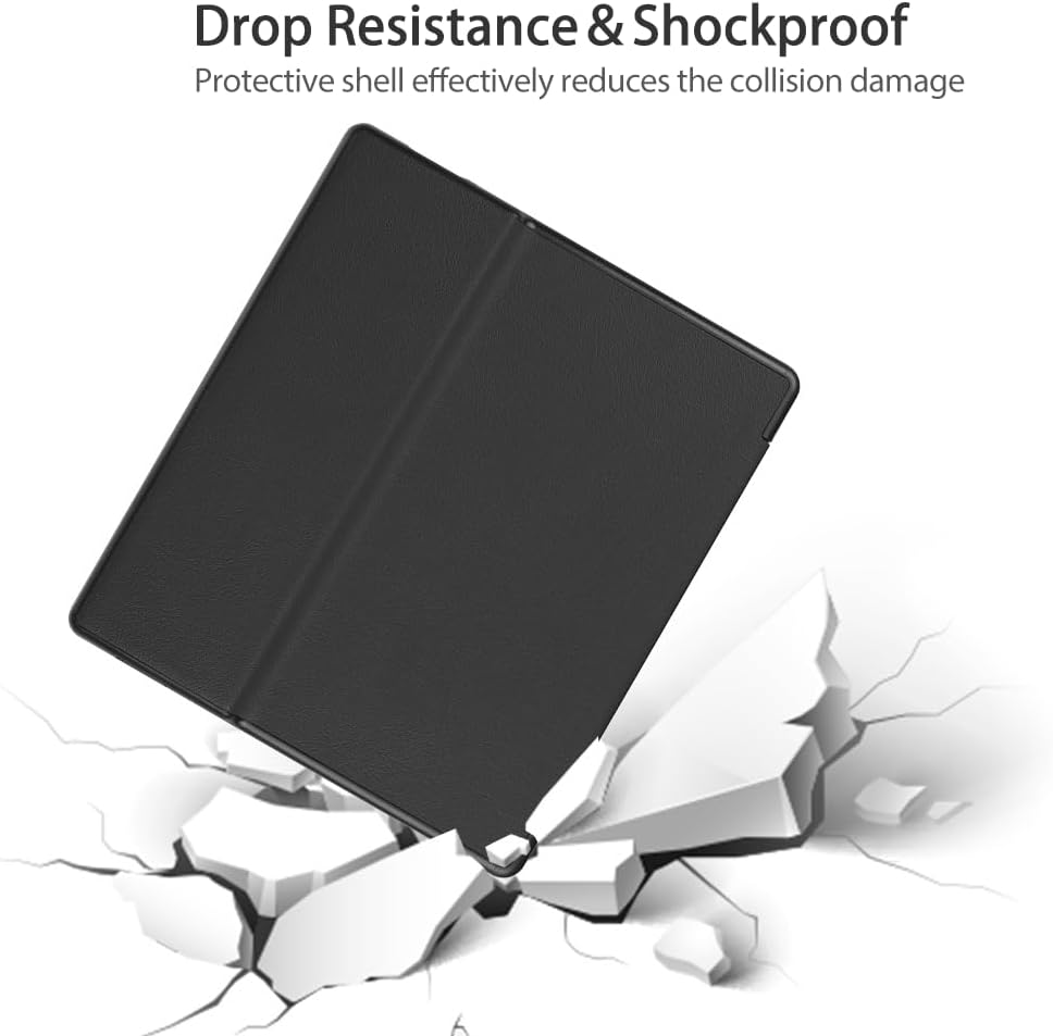 Kindle Oasis Case (9th and 10th Generation, 2017/2019 Release) PU Leather Case for Amazon Kindle Oasis Kindle Oasis Case (9th/10th) Black