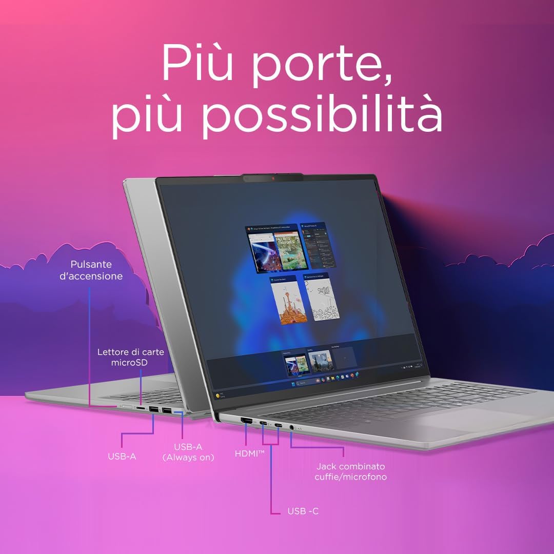 Lenovo IdeaPad Slim 5i Notebook 14" - Intel Core 7 240H, 32GB RAM, 1TB SSD, Integrated Intel Graphics, 14 inch WUXGA (1920x1200) IPS display, Windows 11 Home - Luna Gray Intel Core 7 IP5 Series IP5 Series