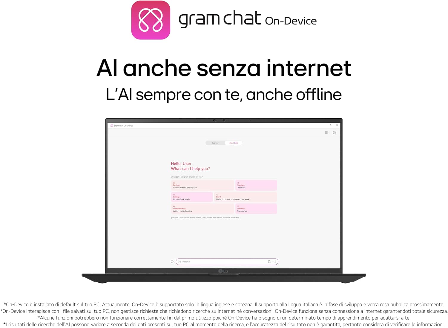 LG gram Pro 16Z90TP, Notebook 16" OLED 2880x1800, Intel Core Ultra 7 (Series 2) 255H, 16GB RAM, 1TB SSD, Ultralight only 1.2 kg, 77Wh battery, Windows 11 Home, Italian keyboard, Copilot key, Black Intel Core Ultra7 (Series 2) 255h 16GB DDR4, 1TB SSD gram Pro Black
