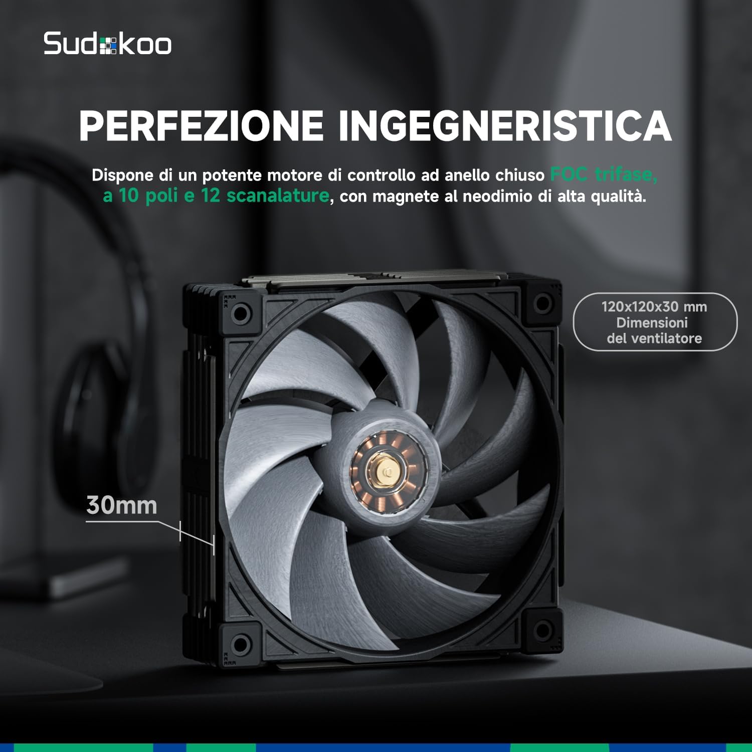 MACH120 3IN1 120mm PC Fans: Silent Cooling Fan PWM & 500-2200 RPM - Case Fan Heatsink with LCP and FOC Motor & Dynamic Balance Correction, 6 Years Warranty MACH 120 3IN1(120mm)