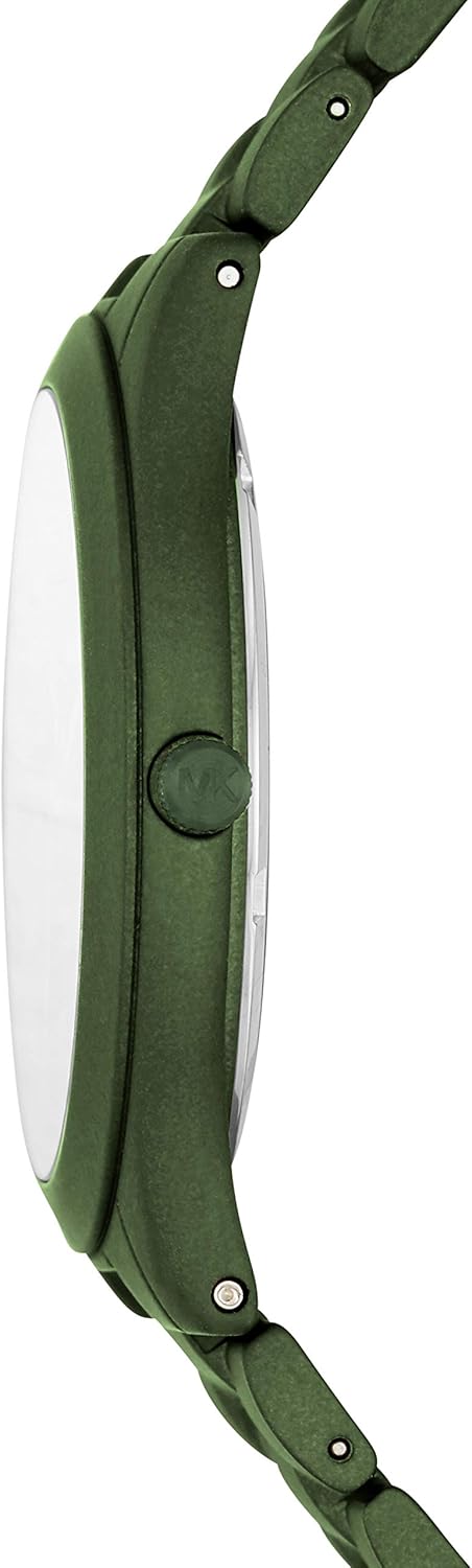 Michael Kors Oversized Slim Runway Men's Watch, Stainless Steel Watch for Men Green/black dial