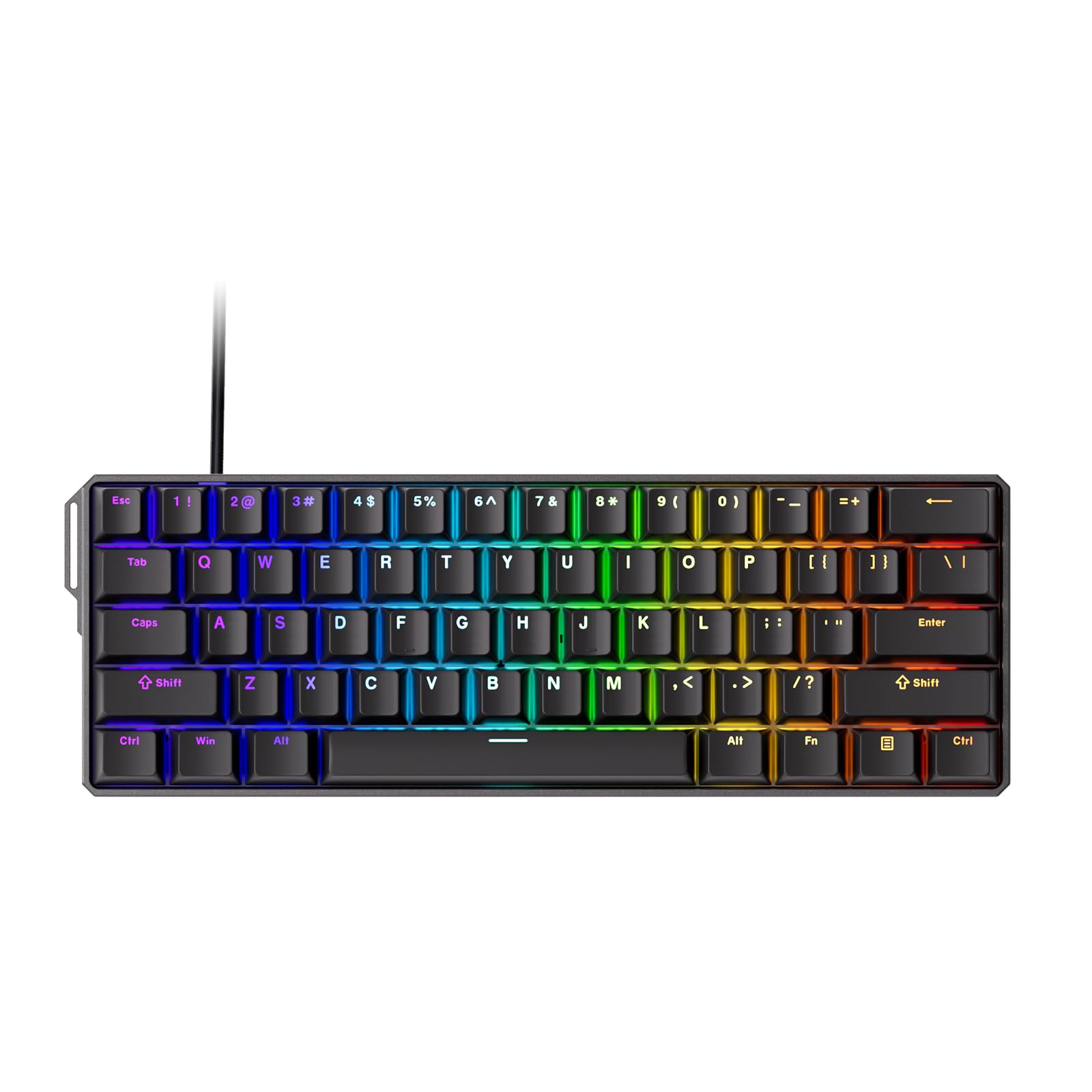 MONSGEEK FUN60 Ultra MagMech Wired Keyboard - Black CNC Aluminum (MagMech) Brilliant Black