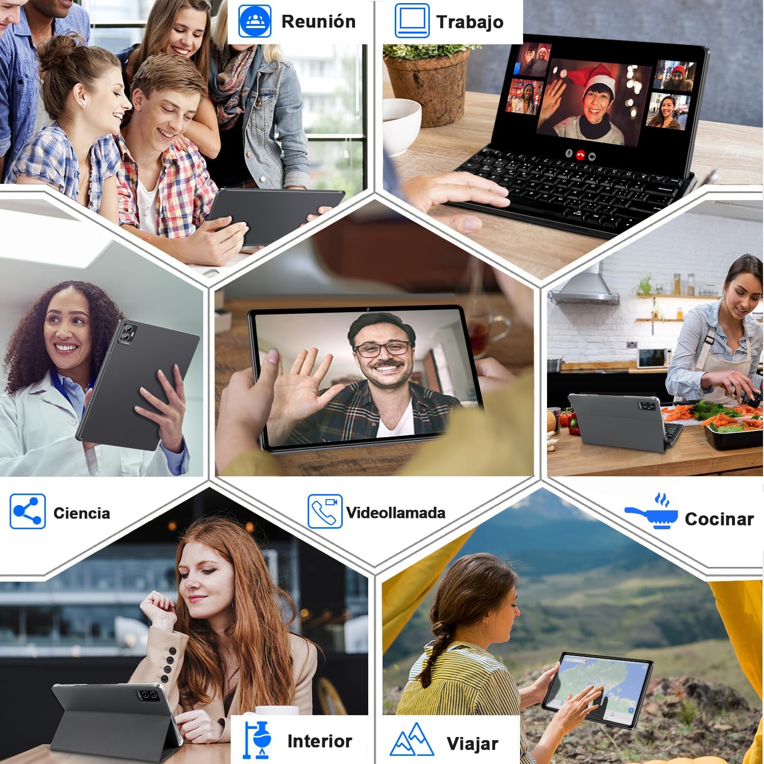 Newest Android Tablet 11 Inch Tablet 16GB RAM + 256GB ROM (1TB TF), 5G WiFi, Octa-Core, 2.0 GHz, 1280 * 800 IPS FHD, GMS, 8600mAh, Bluetooth 5.0, 8MP+13MP+2MP, Tablet PC with Case, Gray red-118